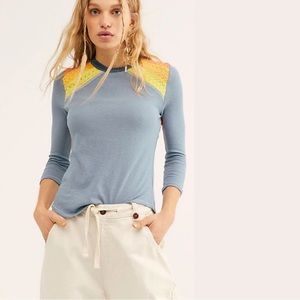 NWT Free People In Rainbows Top